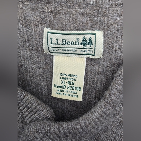 Mens Vintage L.L. Bean 100% Wool Heritage Old Money Cabincore Henley Sweater, XL - Picture 4 of 4